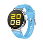 For Huawei Watch GT 5 41mm Solid Figure Homochromy Silicone Watch Band(Cloud Blue)