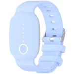 For EmeTerm Fashion Solid Color Silver Buckle Silicone Watch Band(Cornflower Blue)