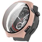 For Huawei Watch GT 5 Pro 46mm Ordinary Style Tempered Glass Film Integrated PC Watch Case(Cherry Pink)