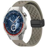 For Huawei Watch GT5 Pro 46mm Folding Magnetic Buckle Silicone Watch Band(Space Gray)
