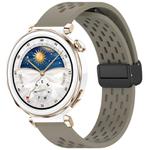 For Huawei Watch GT5 Pro 42mm Folding Magnetic Buckle Silicone Watch Band(Space Gray)