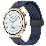 For Huawei Watch GT 5 41mm Folding Magnetic Buckle Silicone Watch Band(Midnight Blue)