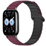 For Redmi Watch 5 Lite Two Color Magnetic Buckle Silicone Watch Band(Wine Red Black)