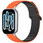 For Redmi Watch 5 Active Two Color Magnetic Buckle Silicone Watch Band(Orange Black)