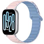 For Redmi Watch 5 Active Two Color Magnetic Buckle Silicone Watch Band(Silty Mist Blue)