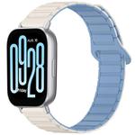 For Redmi Watch 5 Active Two Color Magnetic Buckle Silicone Watch Band(White Mist Blue)