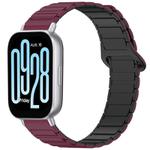 For Redmi Watch 5 Active Two Color Magnetic Buckle Silicone Watch Band(Wine Red Black)
