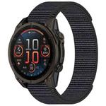 For Garmin Fenix 8 AMOLED 47mm Nylon Hook and Loop Fastener 22mm Watch Band(Gray)