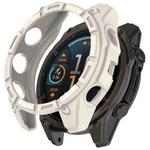 For Garmin Fenix 8 AMOLED 51mm Armor Hollow TPU Half Coverage Watch Protective Case(Starlight)