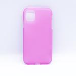 For iPhone 11 Solid Color Matte TPU Soft Shell Mobile Phone Protection Back Cover (Pink)