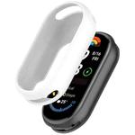 For Xiaomi Mi Band 8 Glossy Surface Silicone Watch Protective Case(White)