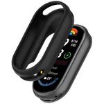 For Xiaomi Mi Band 8 Glossy Surface Silicone Watch Protective Case(Black)