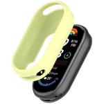 For Xiaomi Mi Band 8 NFC Glossy Surface Silicone Watch Protective Case(Light Yellow)