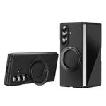 For Samsung Galaxy Z Fold7 Thunderbolt 360 Rotating Holder Shockproof Phone Case(Black)