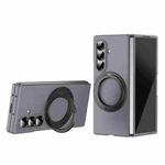 For Samsung Galaxy Z Fold7 Thunderbolt 360 Rotating Holder Shockproof Phone Case(Grey)