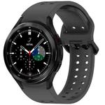 For Samsung Galaxy Watch 4 Classic 42 / 46mm Diplopore Button Quick Release Silicone Watch Band(Cloudy Gray)