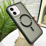 For iPhone 11 Bread 3 in 1 MagSafe Acrylic Hybrid Silicone Phone Case(Black)