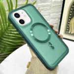 For iPhone 11 Bread 3 in 1 MagSafe Acrylic Hybrid Silicone Phone Case(Green)