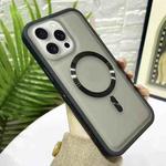 For iPhone 11 Pro Bread 3 in 1 MagSafe Acrylic Hybrid Silicone Phone Case(Black)