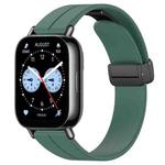 For Redmi Watch 5 Lite Folding Magnetic Buckle Silicone Watch Band(Dark Green)