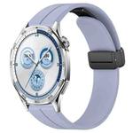 For Huawei Watch GT5 46mm Folding Magnetic Buckle Silicone Watch Band(Light Blue)