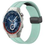 For Huawei Watch GT5 Pro 46mm Folding Magnetic Buckle Silicone Watch Band(Teal Green)