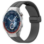 For Huawei Watch GT5 Pro 46mm Folding Magnetic Buckle Silicone Watch Band(Space Grey)