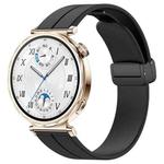 For Huawei Watch GT5 41mm Folding Magnetic Buckle Silicone Watch Band(Black)