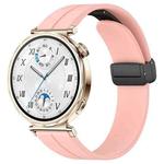 For Huawei Watch GT5 41mm Folding Magnetic Buckle Silicone Watch Band(Light Pink)