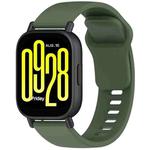 For Redmi Watch 5 Lite Youth Version Solid Color Quick Release Silicone Watch Band(Dark Green)