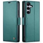 For Samsung Galaxy S25 5G CaseMe 023 Butterfly Buckle Litchi Texture RFID Anti-theft Leather Phone Case(Green)