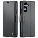 For Samsung Galaxy S25+ 5G CaseMe 023 Butterfly Buckle Litchi Texture RFID Anti-theft Leather Phone Case(Black)