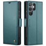 For Samsung Galaxy S25 Ultra 5G CaseMe 023 Butterfly Buckle Litchi Texture RFID Anti-theft Leather Phone Case(Green)