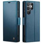 For Samsung Galaxy S25 Ultra 5G CaseMe 023 Butterfly Buckle Litchi Texture RFID Anti-theft Leather Phone Case(Blue)