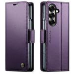 For Samsung Galaxy Z Fold7 CaseMe 023 Butterfly Buckle Litchi Texture RFID Anti-theft Leather Phone Case(Purple)