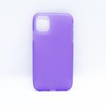 For iPhone 11 Pro Max Solid Color Matte TPU Soft Shell Mobile Phone Protection Back Cover (Purple)