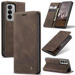 For OPPO Reno12 5G Global CaseMe 013 Multifunctional Horizontal Flip Leather Phone Case(Coffee)