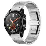 For Huawei Watch GT Titanium Alloy 22mm Metal Watch Band(Silver)