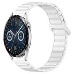 For Huawei Watch GT3 42mm Dual Color Magnetic Buckle 20mm Silicone Watch Band(White)