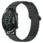 For Honor Magic Watch2 42mm Dual Color Magnetic Buckle 20mm Silicone Watch Band(Black)