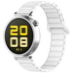 For Amazfit Active 20mm Dual Color Magnetic Buckle Silicone Watch Band(White)