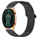 For Honor Watch GS 4 Dual Color Magnetic Buckle 22mm Silicone Watch Band(Black)