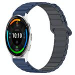 For Garmin Venu 3 Dual Color Magnetic Buckle 22mm Silicone Watch Band(Blue+Grey)