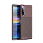 Beetle Series Carbon Fiber Texture Shockproof TPU Case for Sony Xperia 2(Brown)