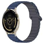 For Garmin Venu 3S Dual Color Magnetic Buckle 18mm Silicone Watch Band(Blue+Grey)