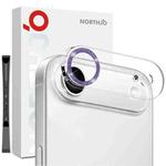 For iPhone 17 Air NORTHJO Camera Lens Protector Glitter Ring 3D Tempered Glass Film(Purple)