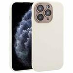 For iPhone 11 Pro Plain Imitation Leather Back Cover Phone Case(White)