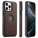 For iPhone 16 Pro Suteni G1 Cross Texture MagSafe Phone Case(Brown)