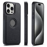 For iPhone 15 Pro Max Suteni G1 Cross Texture MagSafe Phone Case(Black)