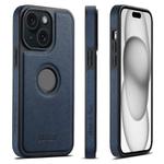 For iPhone 15 Plus Suteni G1 Cross Texture MagSafe Phone Case(Blue)